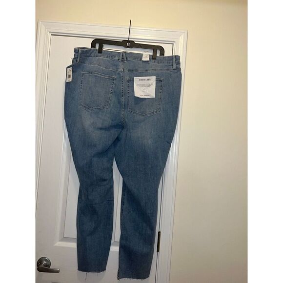 Good American Good Legs Raw Step Hem Skinny Jeans Size 24 - Picture 5 of 9